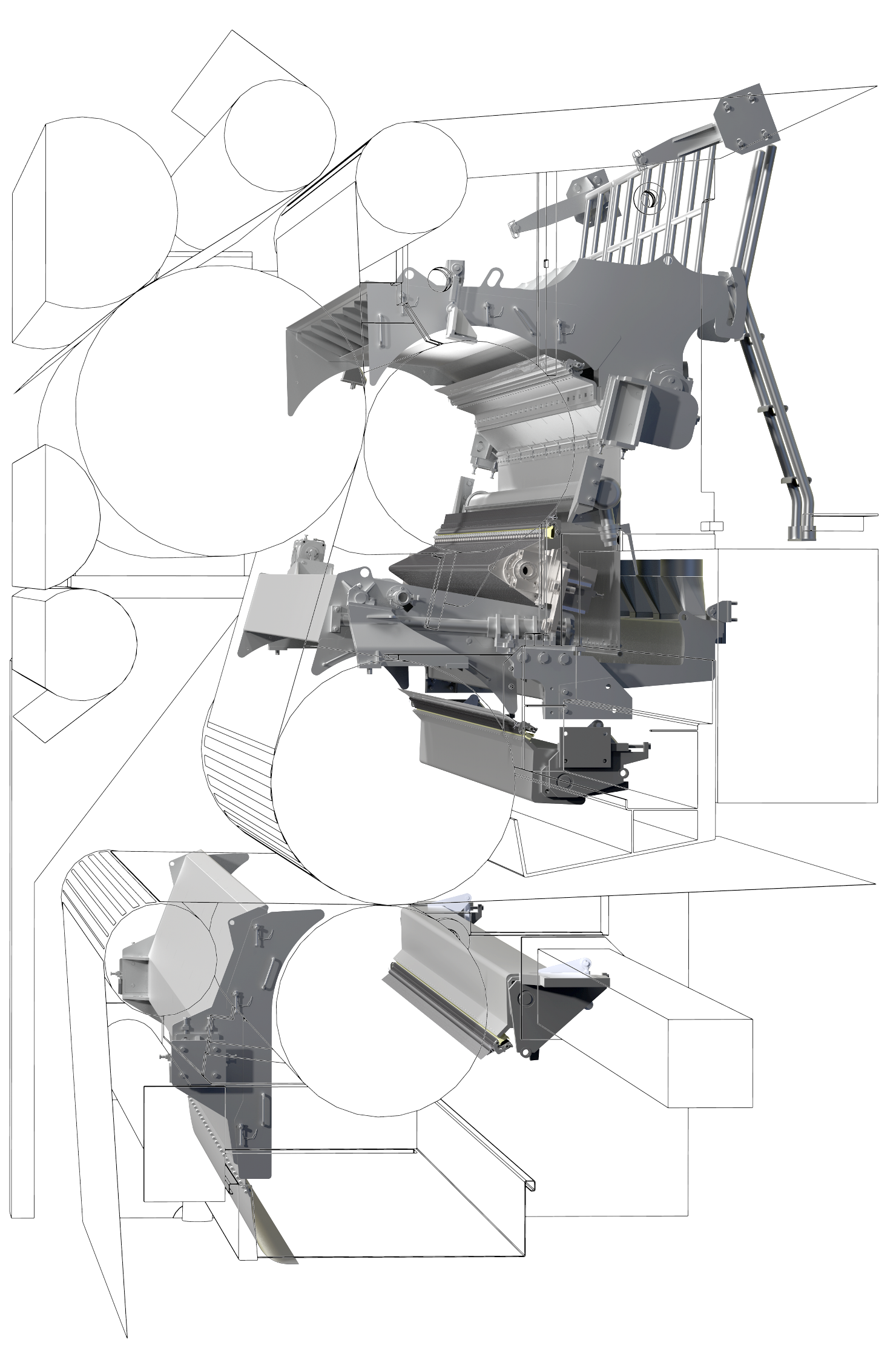 Bandejas de la máquina de papel